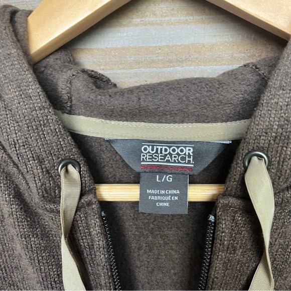 Outdoor Research Salida Full Zip Long Line Jacket Hiking Work Out Brown Womens L - Picture 2 of 4